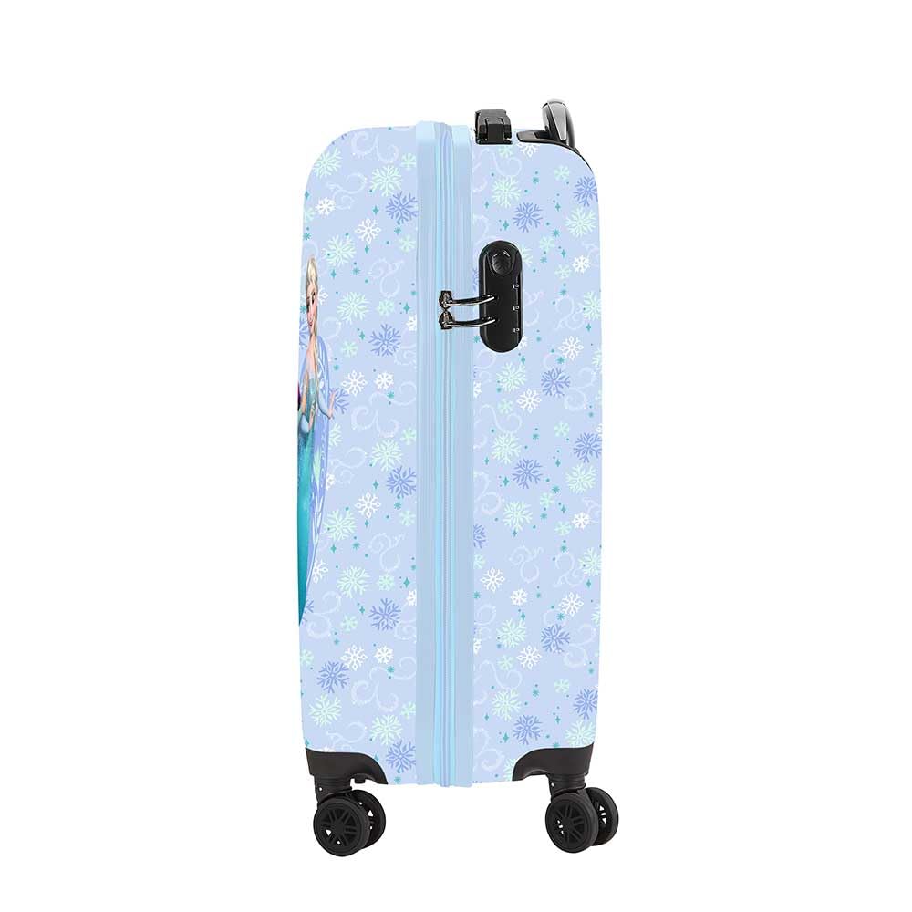 Safta | Maleta de Cabina 20″ Frozen Disney, Rígida ABS+PC, 4 Ruedas Dobles 360° Giratorias, Candado de Seguridad, Interior Forrado con Separador y Bolsillo de Red, Medidas 34,5x20x55 cm