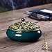 LORESJOY Style Classique Brûleur D'encens avec,Brûleur D'encens en Céramique,Porte-encens en Céramique Porte-brûleur D'encensoir en Céramique pour la Décoration de la Maison Cérémonie(Dark Green)