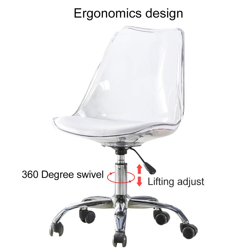 Ergonomiczne krzesło biurkowe z obrotem o 360 stopni, do domowego biura i salonu