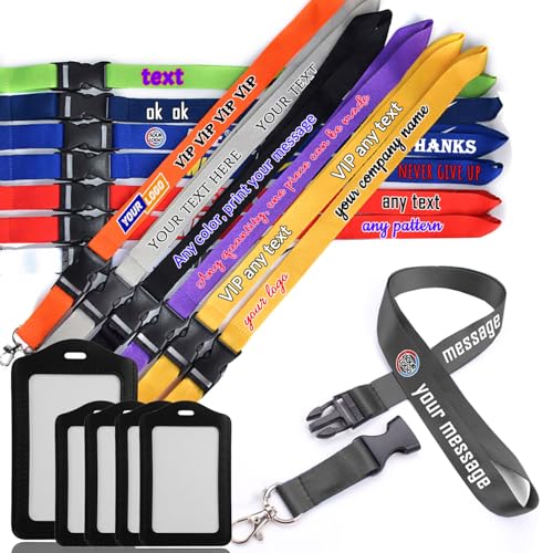 Cordones personalizables con hebilla desmontable y gancho de metal, ideales para ferias, escuelas, hospitales y eventos de negocios, Negro, Talla única