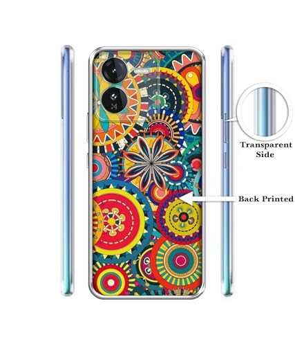 Image of Ring Pattern Print Design Printed Silicon Soft TPU Back Case Cover for iQOO Z9 5G