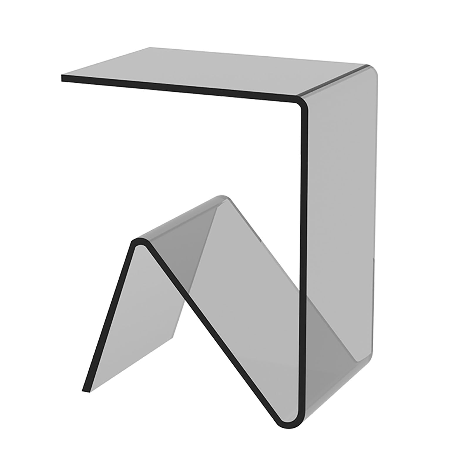 AMZBNEIDI Clear Acrylic Side Table Narrow, Acrylic End Table, Accent Table Ideal for Any Room(Grå)