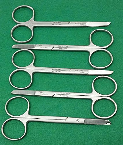 NEW SET OF 5 O.R SPENCER STITCH SUTURE SCISSORS 4.5