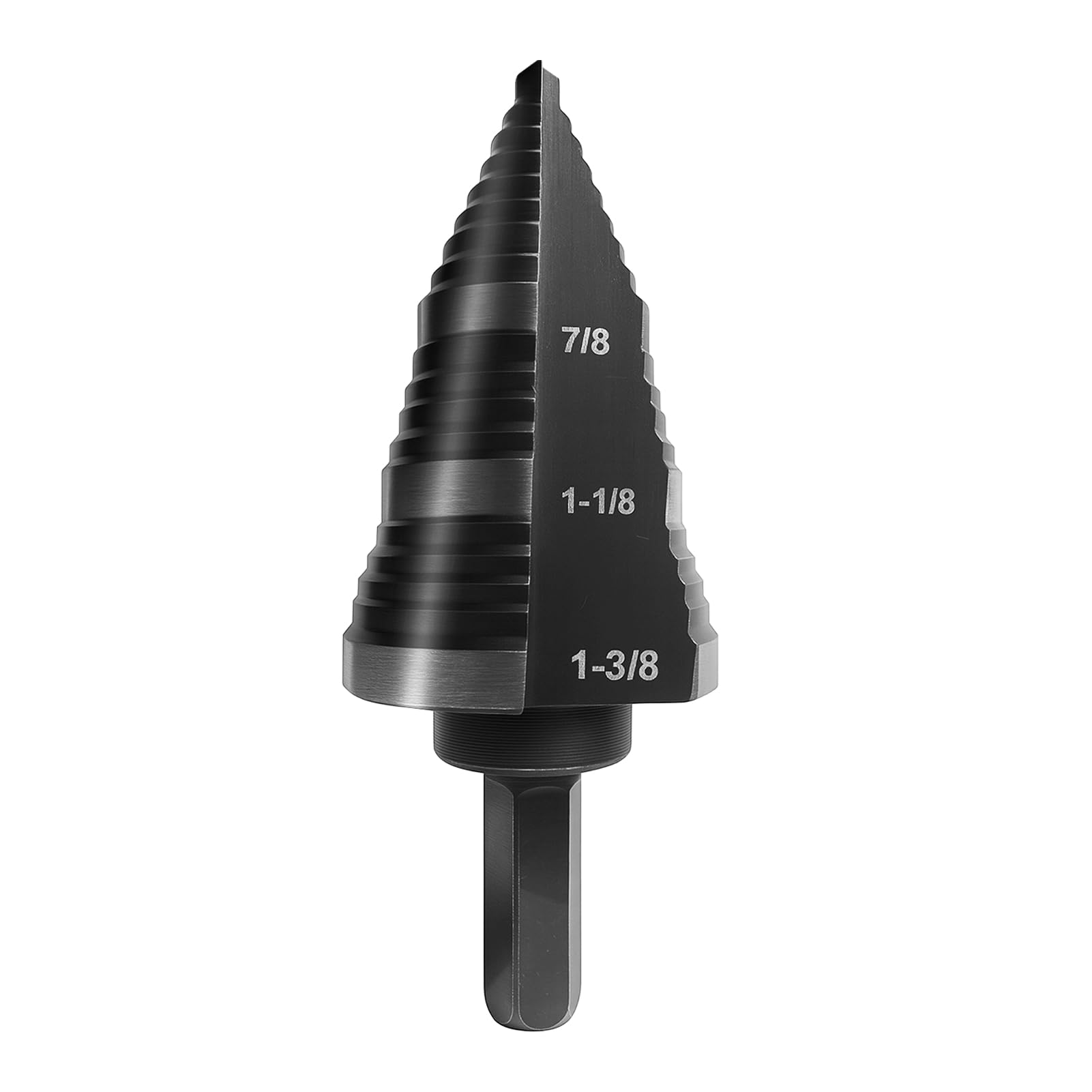 Nova Tools 1/4" – 1-3/8" M2 High Speed Steel Step Drill Bit, Double Flute Hole Cutter for Stainless Steel, Metal, Wood & Plastic, 10 Sizes in 1