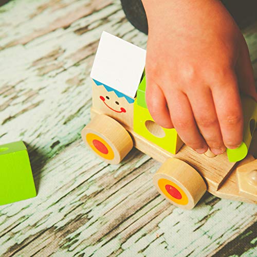 Andreu Toys 921 TKB383 Craft Trikes EA Wooden Stacking Train (EXP), Multi-Colour, 38 x 7.5 x 9.5 cm - Image 6