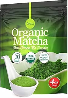 Organic Matcha Green Tea Powder (4 Oz) - 100% Pure Matcha for Smoothies