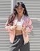 Zeagoo Women Letterman Jackets Satin Bomber Jacket Casual Short Biker Jacket Classic Quilted Coat Outerwear Pink Small