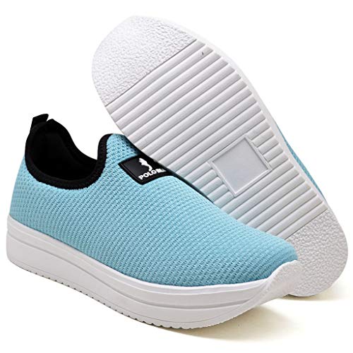 Tênis Meia Flatform Polo Blu Azul 33