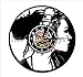 Produktbild txyang 1 Stück Musik Mädchen Schallplatte Nachtlicht Uhr Atmosphäre Licht Sexy Disco Mädchen Vintage Wandkunst Rekord Stempeluhr