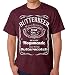 Raw T-Shirt's Vintage Butterbeer - Old No. 9 3/4 - Harry Potter Butter Scotch Men's T-Shirt (Large, Maroon)