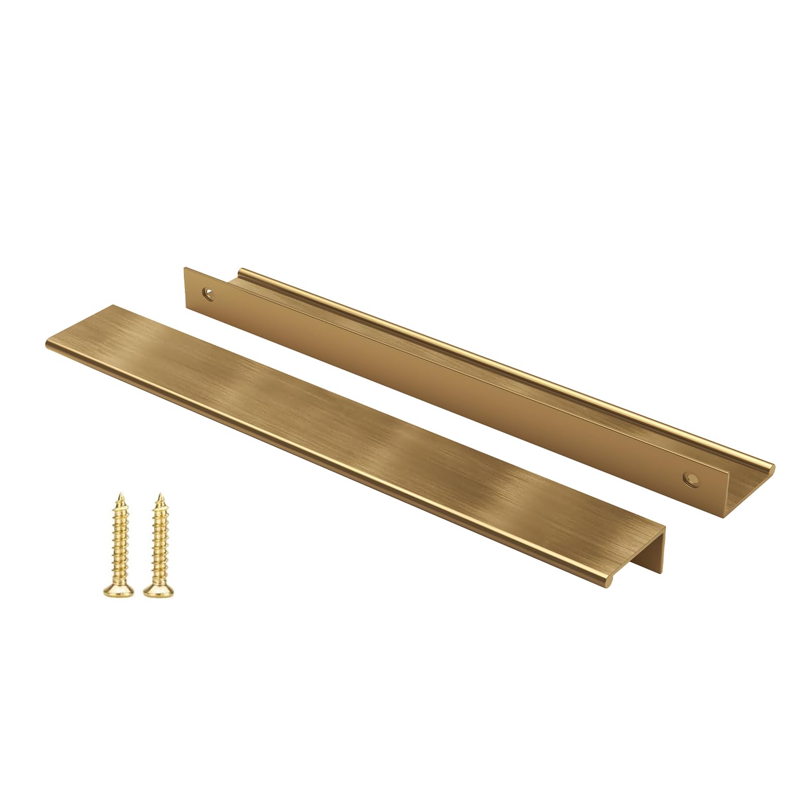 Peaha 10 Pack Kitchen Cabinet Handles 10-1/16" Champagne Bronze Finger Pull