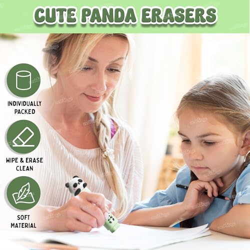 Image of Zest 4 Toyz Eraser for Kids School | Panda Push Pull Pencil Eraser Rubber for Kids Stationary Set | Stationary Set for School Birthday Gifts for Girls & Boys (Pack of 2)