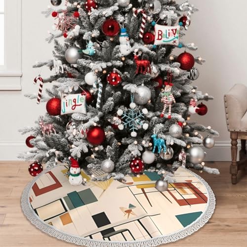 Tapis de sapin de Noël imperméable 121 cm pour déco de ferme