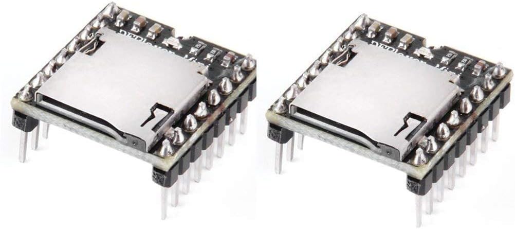 HiLetgo 2pcs mp3 Player Mini MP3 Player Audio Voice Module TF Card U Disk Board for DFPlayer Audio Voice Music Module