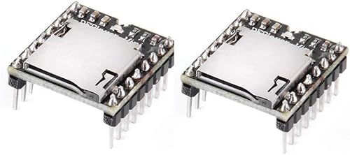 HiLetgo 2 unids reproductor mp3 mini reproductor de MP3 audio módulo de voz TF tarjeta U placa de disco para DFPlayer audio voz módulo de música