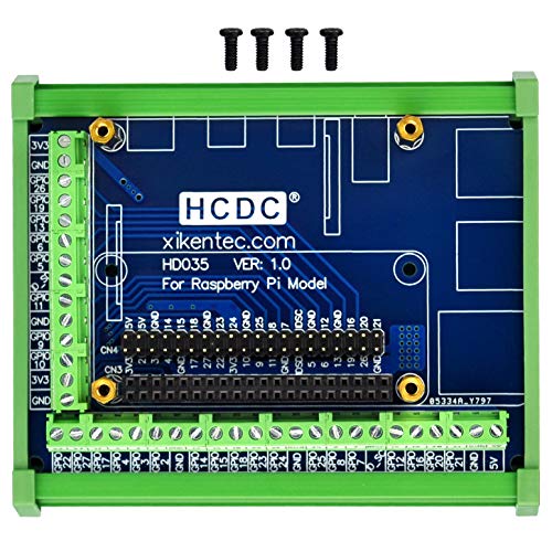 Module de terminal Raspberry Pi HCDC avec connecteur à vis pour montage rail DIN
