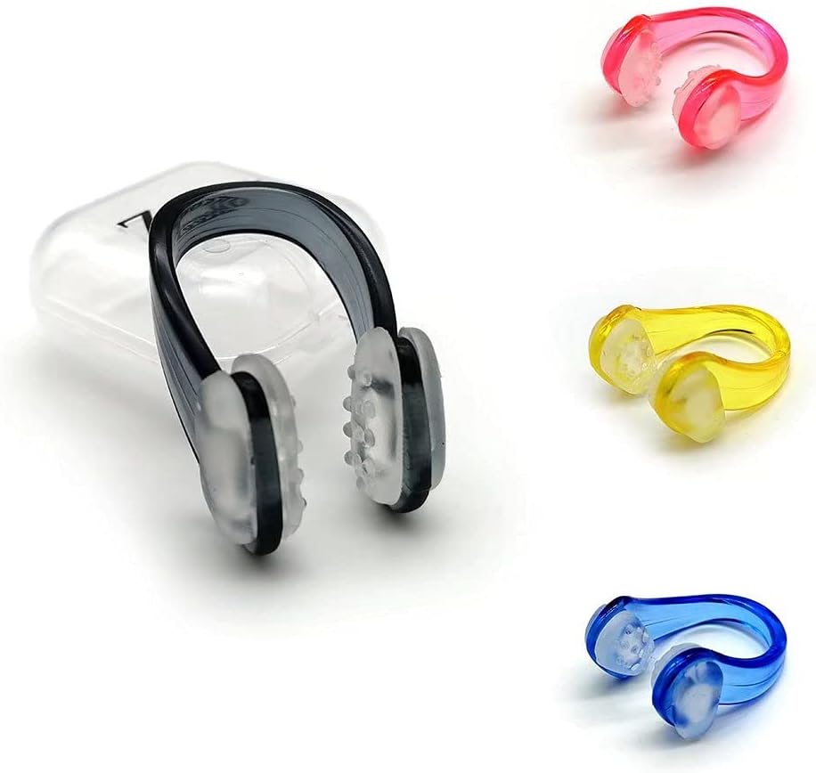 Zooshine Set of 4 Waterproof Anti-Slip Swimming Nose Clips Nose Plugs for Swimming Swimming Nose Clips for Adults Kids