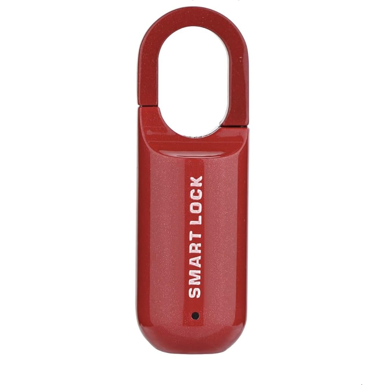 cadena à empreinte digitale, verrou biométrique étanche et rechargeable USB, mémorise 10 empreintes,pour casier d'école, valise, bagage, salle de sport, armoire professionnelle, porte en fer (ROUGE)