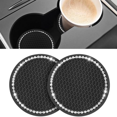 2 Pcs Portavasos Coche, Posavasos para Coche, Posavasos Coche Antideslizante De Silicona, para El Interior del Vehículo