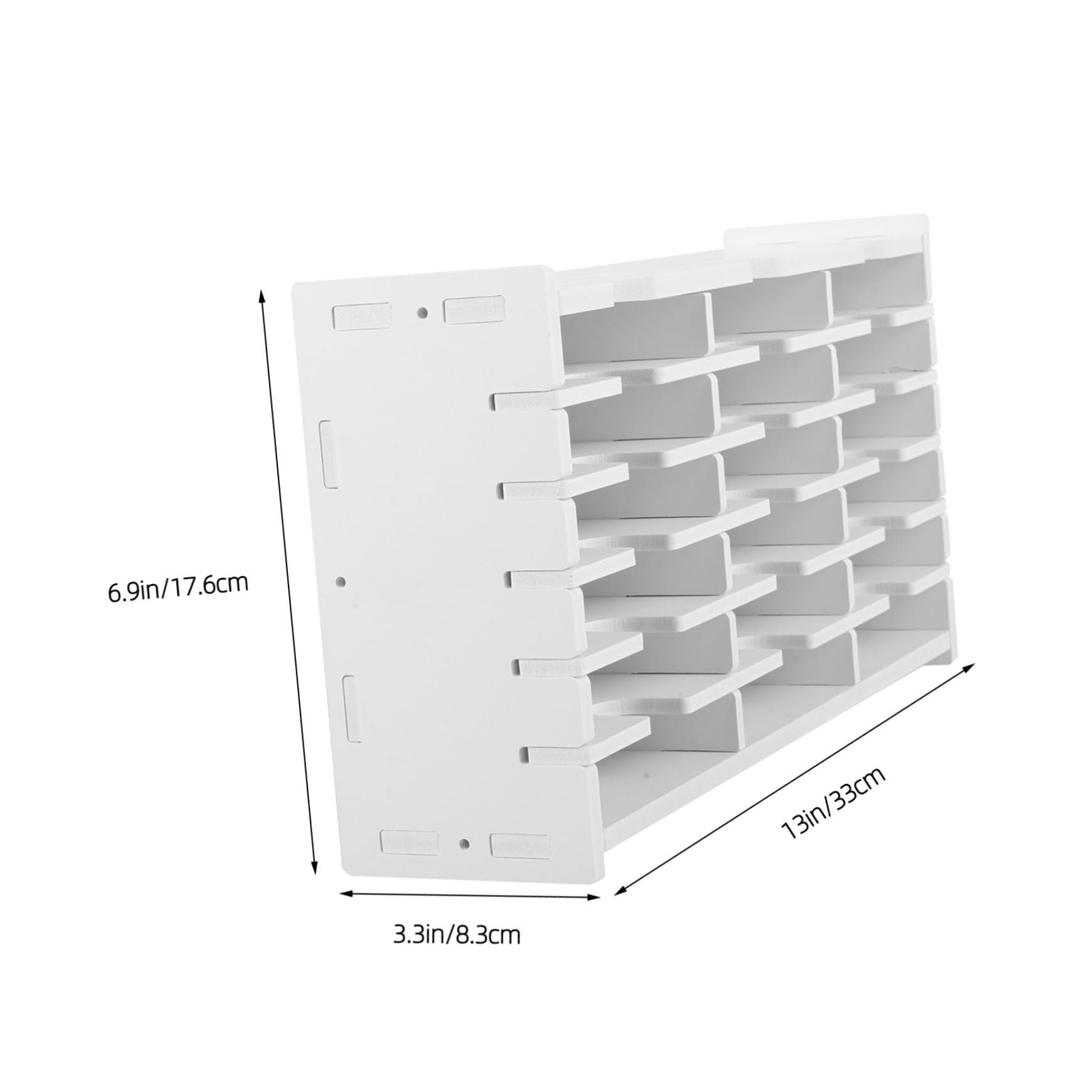 Scatola Porta CD in Legno Bianco 18 Scomparti, Custodia Compatta per Proteggere CD e Dvd, per Ufficio e Casa