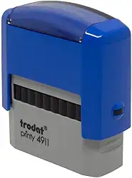 Carimbo sem a arte (borrachinha) é ideal para quem já possui a arte pronta, ou quer ter mais liberdade para personalizar o seu carimbo. (Blue/Grey)