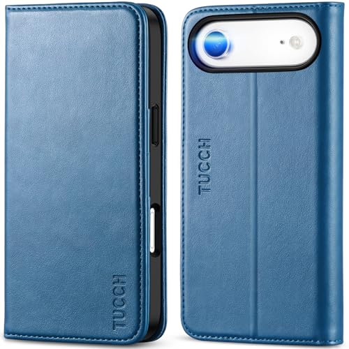 TUCCH iphone Air 対応 ケース 手帳型 6.5インチ 3つカードスロット ストラップホール付き キックスタンド機能 RFIDブロッキング PU合皮 TPU素材 衝撃吸収 全面保護 あいほん Air対応 財布型ケース 2025年発売 レイクブ