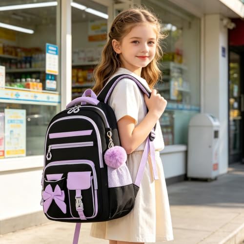 Mochila escolar de estudiantes de educación secundaria con bolsa de libros 2