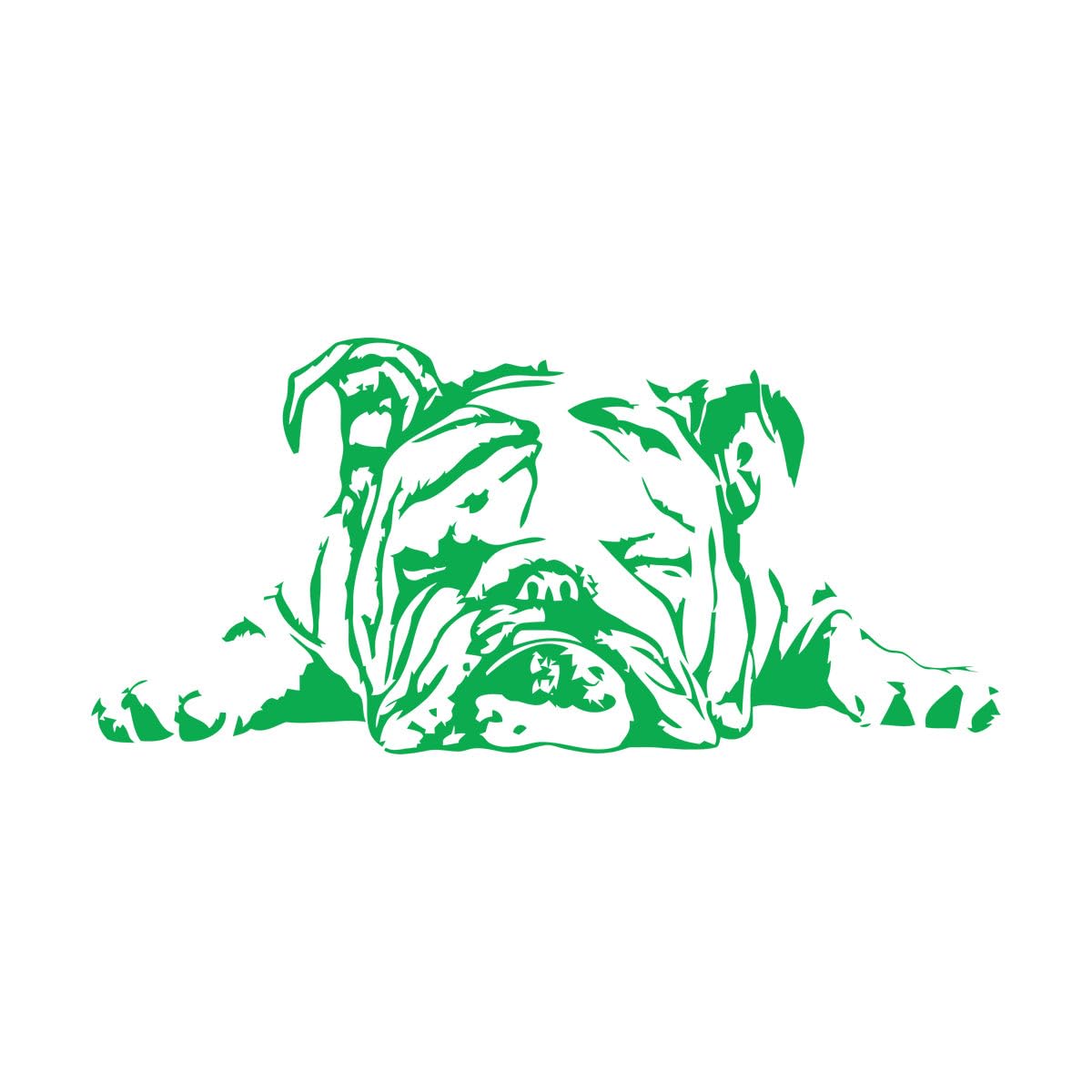English Bulldog Wall Decal Home Decor Pet Stickers Vinyl Art Dog Wallpaper for Kids Room Extra Large - 65x142cm — image 1