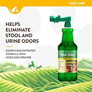 Naturvet  Yard Odor Eliminator  Eliminate Stool and Urine Odors from Lawn and Yard  Designed for Use on Grass Plants Patios Gravel Concrete  More  316 Oz Readytouse with Nozzle  Cucciolini Doodles Naturvet  yard odor eliminator  eliminate stool and urine odors from lawn and yard  designed for use on grass plants patios gravel concrete  more  31 6 oz ready to use with nozzle   cucciolini doodles