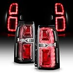 ACANII - For 2015-2020 Chevy Tahoe Suburban Clear Lens OE Style LED Tail Lights Brake Lamps Assembly Pair Set Left+Right