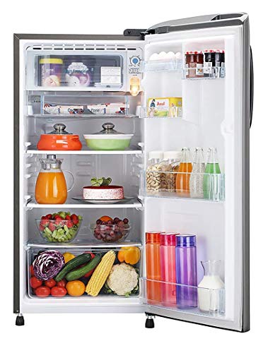 Image of LG 190 L 4 Star Inverter Direct-Cool Single Door Refrigerator (GL-B201APZY, Shiny Steel)