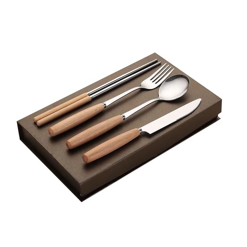 Set Cuchillos Cocina 16 Piezas Acero Inox Brown