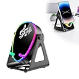 5-in-1 Wireless Induction Bluetooth Speaker with Adjustable Phone Stand, 2026 New Rechargeable Speaker, Multifunctional Stereo Sound Speakers for Men Women (Black)