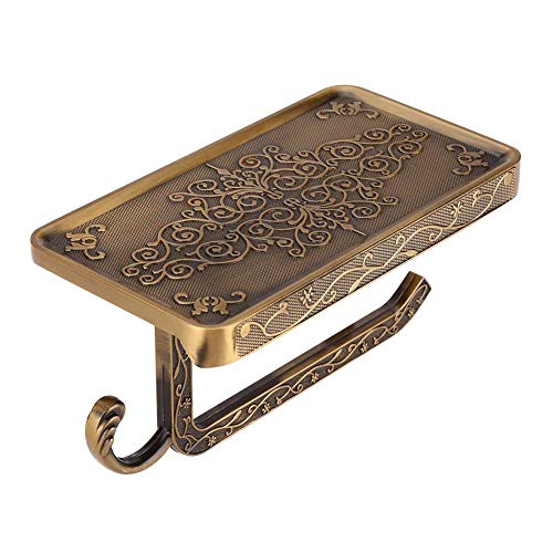 Porta carta igienica con mensola per telefono e