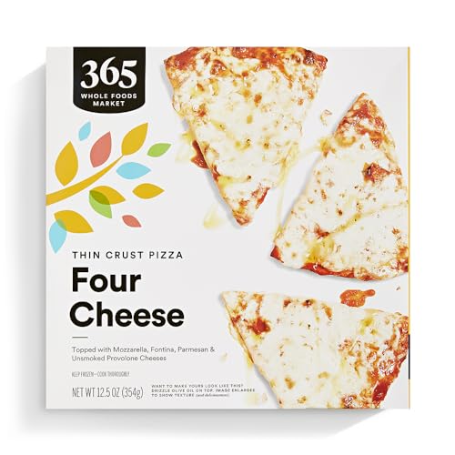 365 by Whole Foods Market, Four Cheese Thin Crust Pizza, 12.5 oz, Frozen