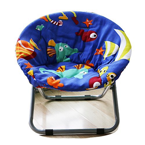 AteAte Confortable chaise pliante pour enfants pour la conception intérieure et extérieure de poissons de fond mignons pour les enfants / tout-petits / animaux domestiques 19 'Saucer Chair (Bottom Fish)