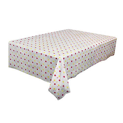 Lenfesh Square Disposable Tablecloth,Waterproof Plastic Tablecovers Home Decor