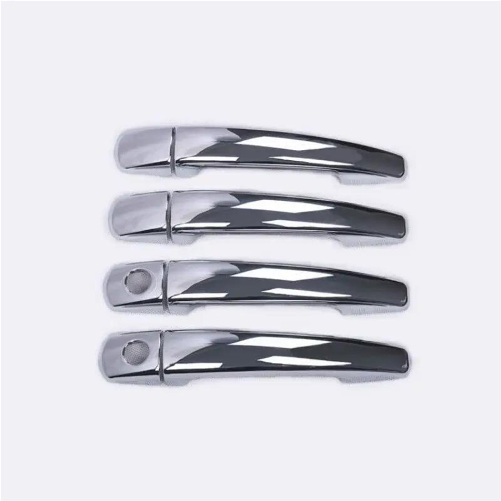 JTWMTY for Peugeot for Partner 2008 2009 2010 2011-2016 Chrome Car Door Handle Cover Trim Sticker Accessories(2 Keyholes)