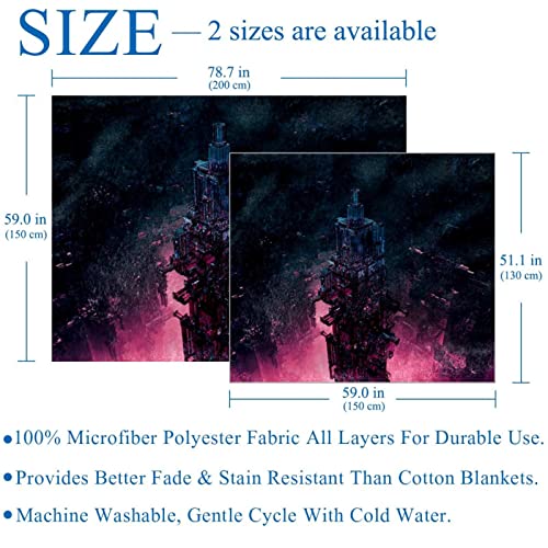 Couverture polaire science-fiction 150x200 cm plaid microfibre canapé lit