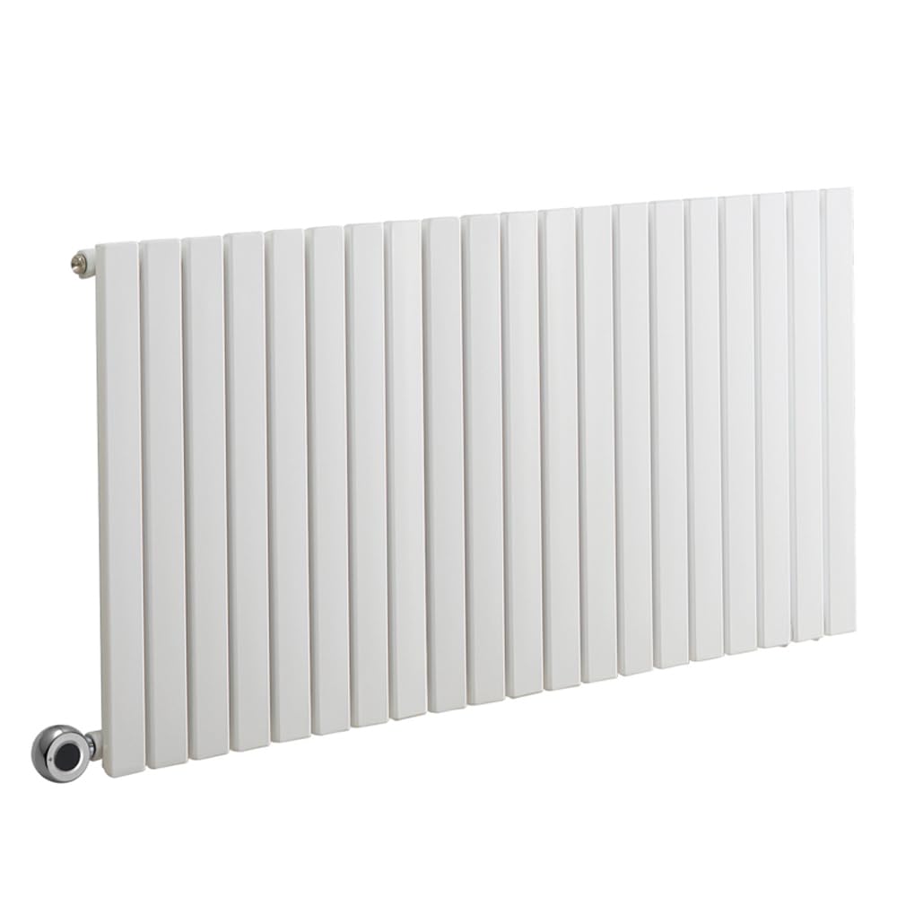 Milano White Electric Horizontal Single Panel Designer Radiator - 635Mm X 1180Mm - With Wi-Fi Heating Element - X Ecoso Capri