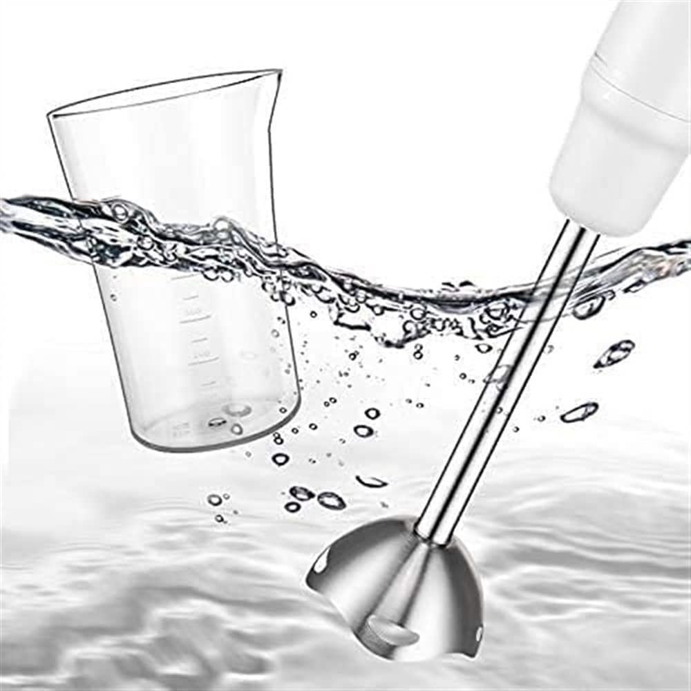 Blender ręczny zanurzeniowy, blender ręczny 4 w 1, trzepaczka do jajek, ostrza ze stali nierdzewnej, blender ręczny do koktajli/przecierów, jedzenia dla dzieci/sosów/zup