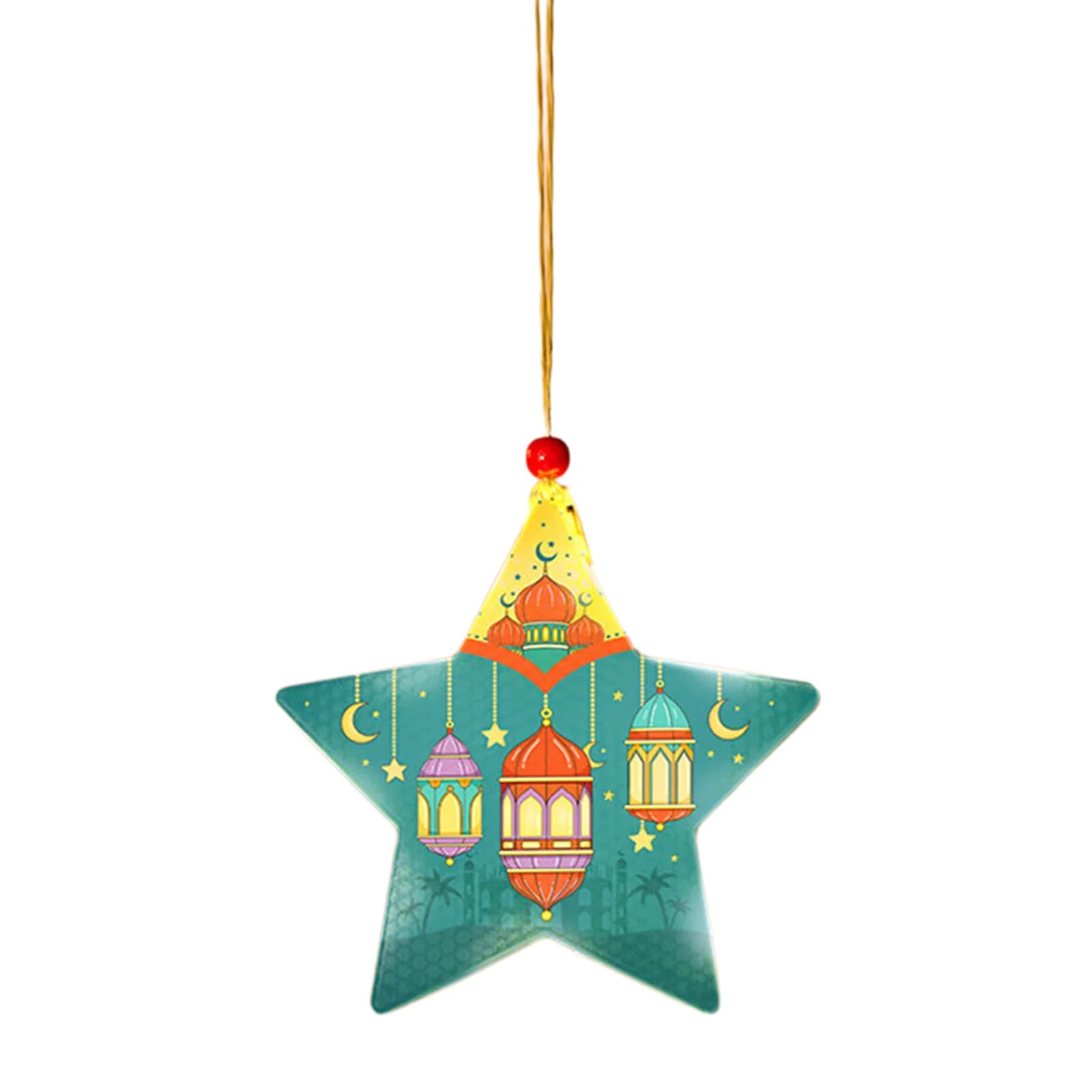 Kalttoy Decorative LED Light Eid Decorative Lamp Star Shape Led Lamp Hanging Decorations for Home Decoration Festival Supply Window Decoration