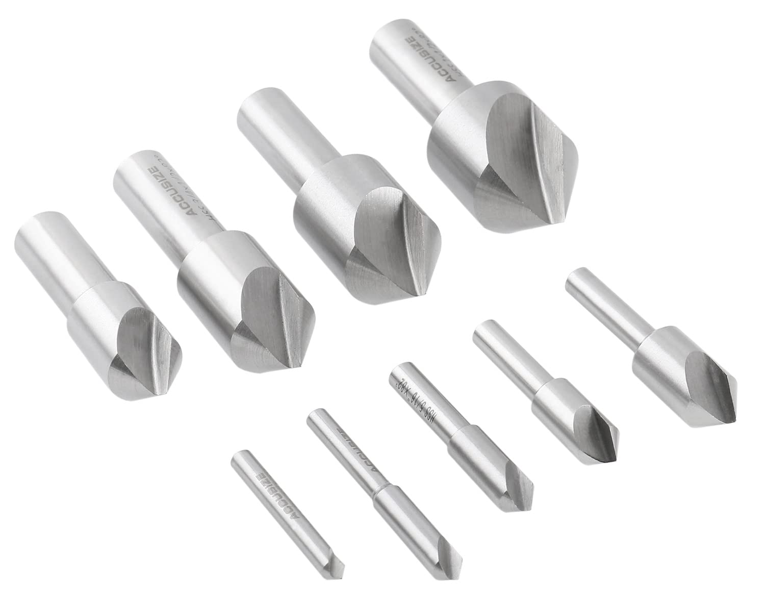 Accusize Countersink Set - 9 Piece HSS -9 Accusize Countersink Set - 9 Piece HSS -9