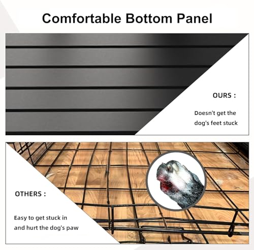 45 inch High Anxiety Escape-Proof Dog Crate, Indestructible Heavy Duty Dog Kennel Cage, XL Dog Crates for Large to Medium Dogs, with Chew-Proof Wall, Top Door and Removable Trays - Image 8