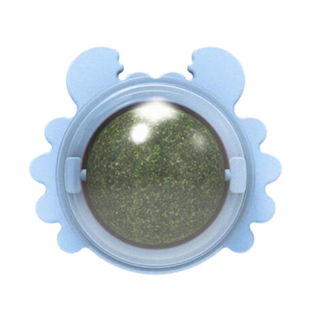 Awasa Blue Catnip Ball Crab Cat Mint Catnip Toys Rotating Catnip Ball Molars Teeth Cleaning Cat Toys
