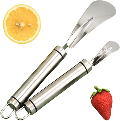 Miniatura 1 de 2 abridores de pomelos de acero inoxidable, pelador de naranja, cortador de abridor de pomelo de frutas, herramientas de corte prácticas (una grande