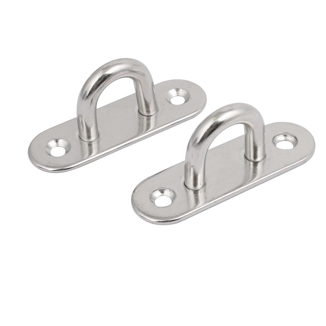 Aexit 304 Stainless Home Hardware Steel 8mm Thick Ring Oblong Sail Shade Pad Eye Plate Boat Rigging 6pcs Model:60as408qo412