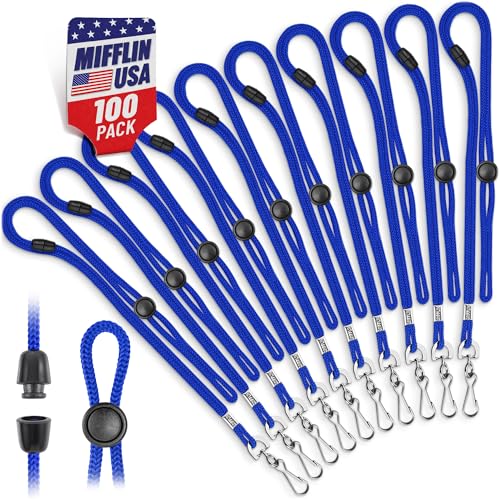 Cordons de sécurité breakaway bleu roi Mifflin pour badges lot de 100
