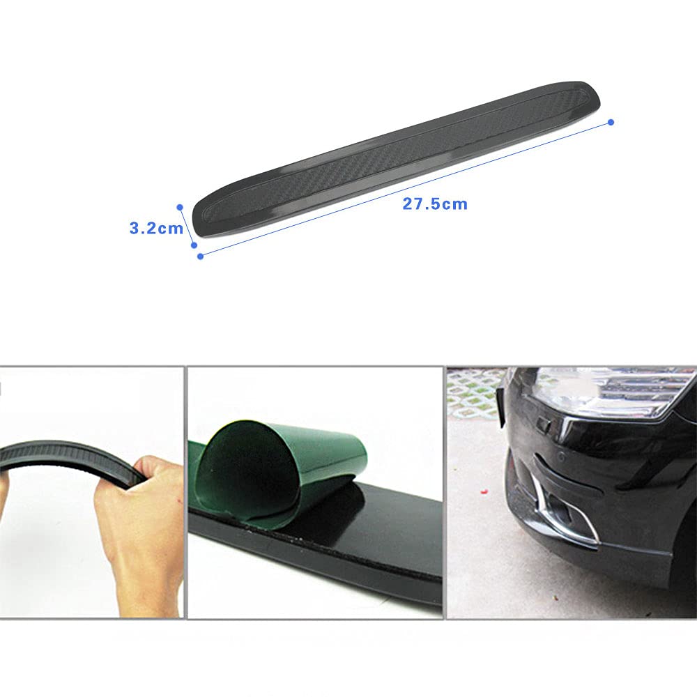 4Pcs Car Styling Anteriore Posteriore Paraurti Protector Guard Angolo Anti-collisione Trim Strisce In Fibra di Carbonio Auto Protector Bar