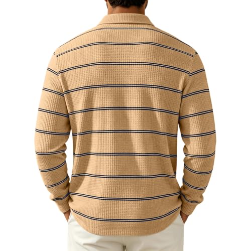 Mens Rugby Shirt Henley Button Collared Oversized Tshirts for Men - image 4